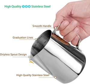 12oz 350ml 20oz 600ml in acciaio inox 304 Espresso cottura a vapore latte schiumatore brocca <span class=keywords><strong>caffè</strong></span> montalatte tazza con decorazione Art Pen - Product Image 5