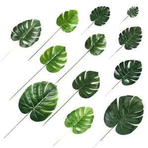 Whole simulation turtle back leaf sunflower plastic leaf wedding decoration green leaf