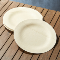 Assiettes en bambou jetables personnalisées faites à la main en gros pour la restauration, les collations et les desserts pour les fêtes