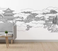Papier peint moderne de luxe écologique ignifuge grand format avec des animaux pour les enfants, les salons et les maisons