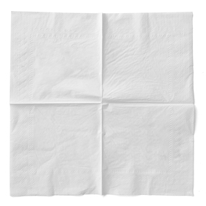 Serviettes Uni blanc 33x33 cm 1/4 fois en tissu 100 pièces - Product Image 3