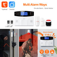 Système de sécurité domestique intelligent 4G 99 zones sans fil et 7 zones filaires Tuya WiFi GSM Système d'alarme anti-intrusion pour maison intelligente PST-30A-4GUS