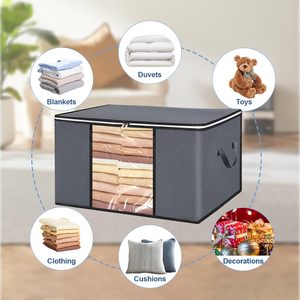 6-8L <b>Large</b> Rectangle Injection-Molded Folding Clothes Organizers Storage <b>Box</b> for Closet - Product Image 2