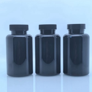 <b>Empty</b> Black Medicine Jar Supplement Capsule <b>Plastic</b> Pill <b>Bottle</b> PET 200ml - Product Image 4