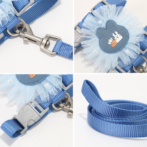 Dernier modèle Laisse pour <span class=keywords><strong>chat</strong></span> en imitation nylon et dentelle <span class=keywords><strong>Harnais</strong></span> <span class=keywords><strong>anti</strong></span>-fuite réglable pour votre animal de compagnie - Product Image 2
