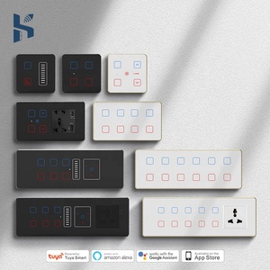 Interruptor de Pared Inteligente Tuya WIFI Estándar de India de 2 Metros, Interruptor Combinado con Regulador de Luz y Ventilador, Compatible con <span class=keywords><strong>Alexa</strong></span> y el Asistente de Google - Product Image 1