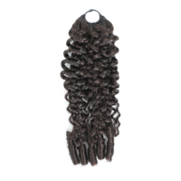 Extensions de cheveux humains Remy bouclés birmans à pointes plumes, réutilisables, super double drawn, micro-liens, sans perte, 12-32 pouces
