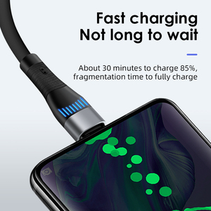 Câble de charge 3 en 1 de qualité supérieure 6A à charge rapide Type-C vers Type-C TPE avec lumières LED pour une utilisation nocturne - Product Image 4