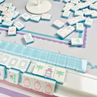 Jeu de Mahjong Zixun Modèle 277 de Luxe en Plastique Couleur Pastel Lavande Violet Durable avec Pieds Métalliques Pliants pour 4 Joueurs – Idéal pour Fêtes en Jardin