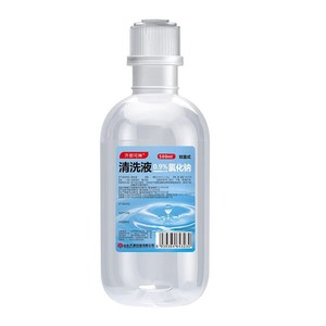 Qi Du Ke Lin Cleaning Solution 0.9% Sodium <b>Chloride</b> 500ml Double Cap Type For Medical Use - Product Image 1
