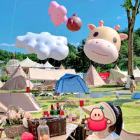 Nuages gonflables géants avec éclairage Led pour décoration de scène d'événement Ballon nuage suspendu de 4m de long