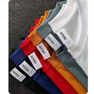 T-shirts Y2K unisexes pour hommes à col ras du cou 100% coton lourd à épaules tombantes en vrac personnalisé vente en gros