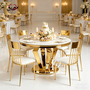 Chaises de salle à manger modernes en acier inoxydable, nouveau style, pour la maison et les mariages/événements - Product Image 4