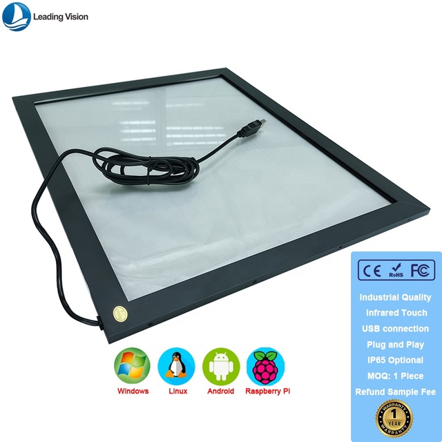 43 Inch Touch Screen Industrial Monitor Replacement 4096x4096 Resolution Multi-Touch USB Interface Aluminum Alloy Shell Multi-OS
