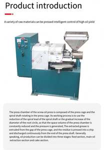 Presse à huile automatique pour graines de tournesol, de soja, d'arachide et de sésame, pour la cuisson. pour le matériau végétal de palmier coco - Product Image 6