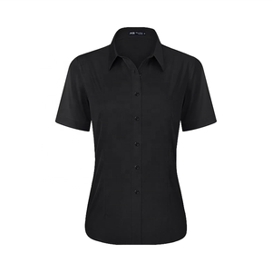 Cotton Short Sleeve Dress Shirts Button-Down Stretch Formal Blouses Summer Business <strong>Work</strong> <strong>Waterproof</strong> Embossed Wrinkle-Free Casual - Product Image 1