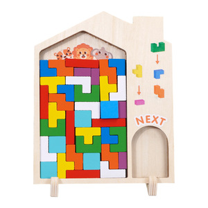 Juego de rompecabezas de madera Fire Rat Block para niños, juguete de construcción 3D Tetris, regalo educativo para niños de 3 a 6 años - Product Image 3