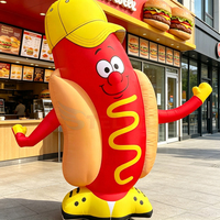 Gigantesque Danseur Gonflable Publicitaire Modèle Hot Dog – Décoration de Magasin en Forme de Hot Dog Gonflable Pas Cher