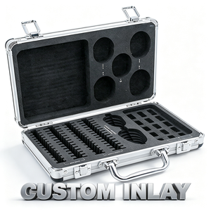 Estuche Rígido Ligero de Aluminio Plateado con Asa, Dos Cierres y Revestimiento de EVA Personalizado en Ambos Lados, Estuche de Transporte para Herramientas Pequeñas - Product Image 5