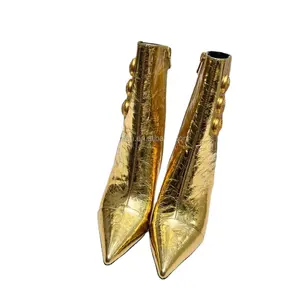 new arrival gold sliver two color boots top quality famous brand factory stock shoes the latest fashion boots