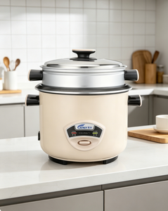 Mini cuiseur à riz électrique, design compact avec deux poignées, cuisson et maintien au chaud automatiques, couvercle et cuve intérieure en acier inoxydable - Product Image 4
