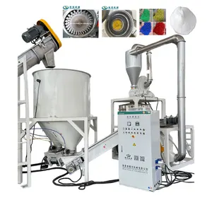 plastic pulverizer/ milling grinding Disc tube powder machine with vacuum dust plastic pellete pulverizer