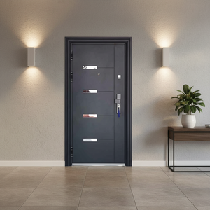 Porte extérieure moderne en acier de haute qualité, robuste, durable, étanche, résistante au vent, à ouverture latérale, pour usage hôtelier, finition extérieure - Product Image 3