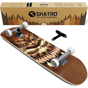 Patineta Completa Profesional SKATRO de 31 Pulgadas con Ejes Gravity Cast, Ruedas de PU y Cinta Antideslizante - Product Image 6