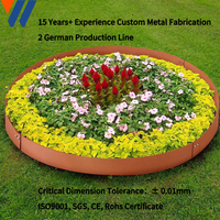 Matériel YW plat Flexible galvanisé pelouse Corten métal jardin 12 pouces rouleau bordure chemin herbe fleur lit bordure