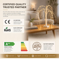 Lámpara LED de 60CM con forma de sauce, luz blanca cálida, ramas ajustables, árbol de hadas, decoración para el hogar, venta al por mayor