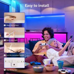 Tira de luces LED RGB de 100 pies, sincronización de música, cambio de color inteligente, tira LED RGB, 30m, 12V, 24V, luces LED para el hogar - Product Image 5