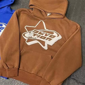 400g Heavyweight 100% algodón French Terry Hoodies para hombres de gran tamaño <span class=keywords><strong>moda</strong></span> 3D Puff Print Logo Custom Mens Hoodie - Product Image 2