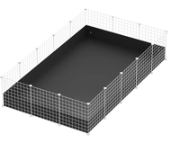 Cage pour animaux de compagnie 3x5 avec plateau en plastique pour cochons d'Inde, hérissons, lapins - Design classique de luxe pour cages C&C