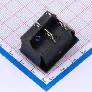 HX KCD4-4P-R Rocker Switch Through hole Component (THT) Switch Red Solder Tab Red 16A - Product Image 2