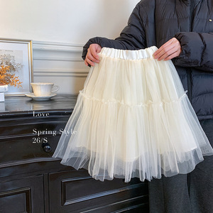 <span class=keywords><strong>Jupe</strong></span> <span class=keywords><strong>Courte</strong></span> pour Filles Printemps-Été 2026 Nouvelle Collection Tendance <span class=keywords><strong>en</strong></span> <span class=keywords><strong>Tulle</strong></span> Crocheté et Maille Princesse, Tenue pour Enfants - Product Image 2