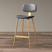 Yazhi Style industriel moderne tabouret haut sac souple dossier fer chaise de Bar pour salon Simple ménage chaise de Bar