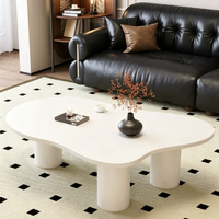 Table à thé de style moderne du milieu du siècle pour petit salon, design floral rétro, haute qualité pour usage domestique