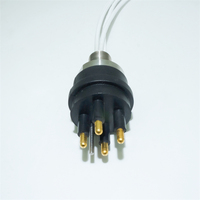 Connecteur sous-marin étanche pour câble, type micro-circulaire, à branchement traversant, compatible ROV et sous-marins, série Seacon Subconn