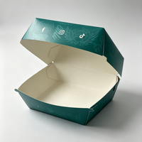 Boîtes à frites jetables écologiques en carton recyclé, boîtes à hamburgers personnalisées pour la restauration rapide
