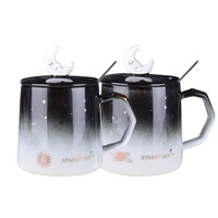 Licht Luxe Maan Keramische Cup Sterrenhemel Paar Water Cup