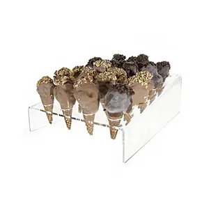 Wholesale Acrylic Ice Cream Cone Holder Custom Acrylic Ice Cream Display Stand Perspex Cone Holder