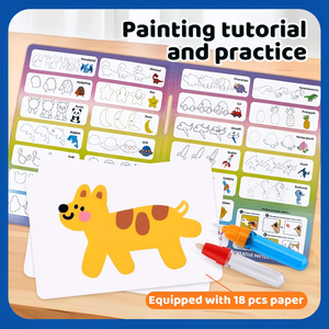 Tableau de Dessin Créatif DIY pour Enfants, Jouet Éducatif et Ludique avec Pinceaux à Eau Magiques en Plastique pour Dessin et Graffiti - Product Image 3