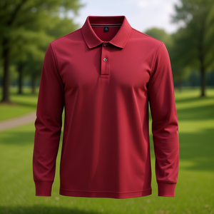 Camiseta Polo de Manga Larga Personalizada para Hombre, Marca Meraj Sports, Color Sólido, Tejido de Algodón, Servicio OEM - Product Image 2