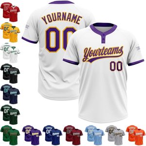เสื้อซอฟต์บอลแบบกำหนดเอง แคนาดา ผู้ชาย สีขาว สีม่วง คอวี แขนสั้น ระบายอากาศได้ดี ทรงสปอร์ต ปักชื่อได้ตามต้องการ - Product Image 2