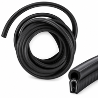 Joint d'étanchéité en caoutchouc EPDM avec bulbe supérieur, garniture de bord à pression pour portière de voiture, joint d'étanchéité pour auto, camion, camping-car, bateau, compatible avec les bords de 1/16 pouce
