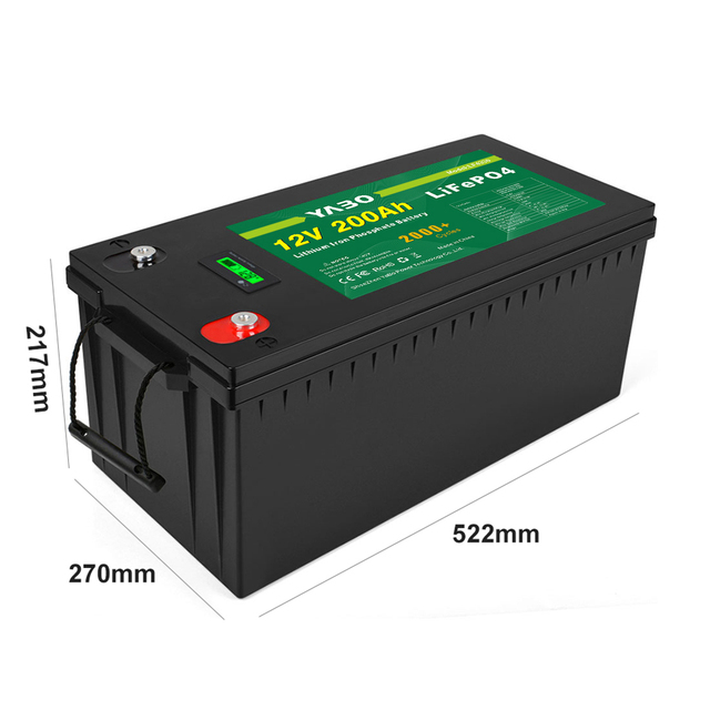 100Ah 200Ah 300Ah Rechargeable Solar Lithium Ion Phosphate Pack Deep Cycle LiFePO4 12V Battery for RV/Yacht/Marine/Solar/UPS