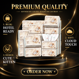 Mignonnes serviettes en papier imprimées chat, paquet doux de mouchoirs <span class=keywords><strong>Kleen</strong></span>, serviettes en papier 6 plis pour chambre d'hôtel - Product Image 6