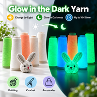 Fil Lumineux pour Crochet Amigurumi, Porte-clés, Chapeaux et Accessoires pour Enfants – Fil Luminescent Personnalisé en Gros