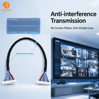 LVDS-Kabel Dual 20453 Bildschirmverbindungs-Kabelbaum Kundenspezifische Montage LCD-Display Industriemonitor Medizinische Geräte PVC RoHS
