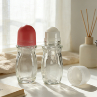 2026 Bouteille vide en verre pour parfum, soins de la peau, shampoing corporel, déodorant stick, flacon roll-on 50ml avec bouchon à vis